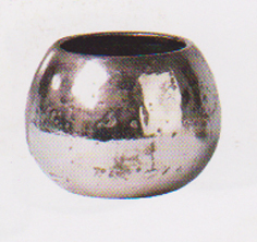 Keramik Übertopf Antik-Silber